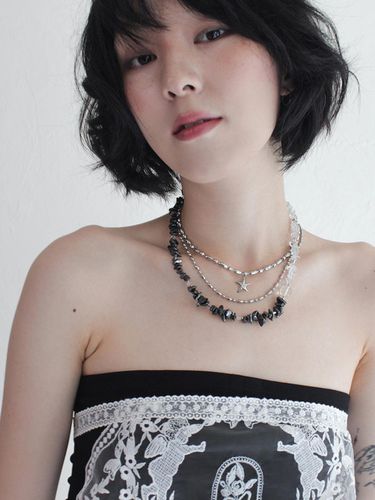 Necklace_AUBE Hematite Crystal Necklace - Rubati - Modalova