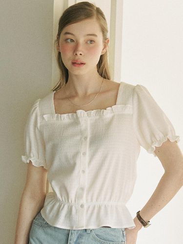 Sevigny Frill Blouse - White - ourhope - Modalova