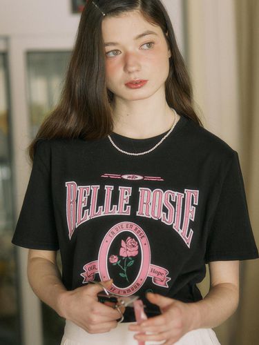 Belle Rose T-shirt - Black - ourhope - Modalova