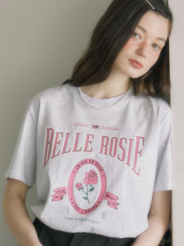 Belle Rose T-shirt - Light Grey - ourhope - Modalova