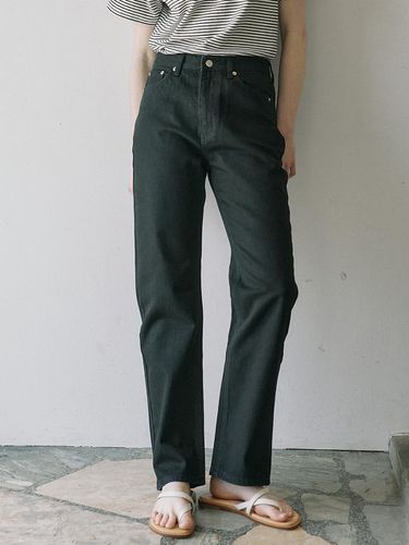 Harper Straight Denim Pants - Black - ourhope - Modalova