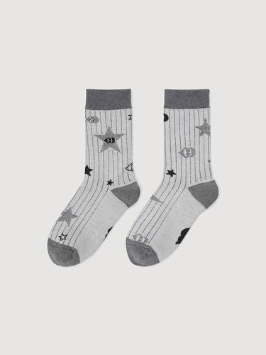 Stripe Pattern Socks - LUCKY CHOUETTE - Modalova