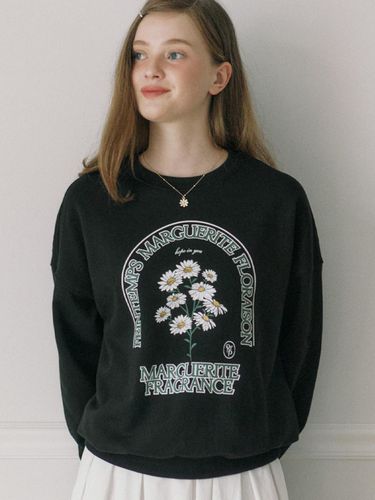 Marguerite Artwork Sweatshirt - Black - ourhope - Modalova