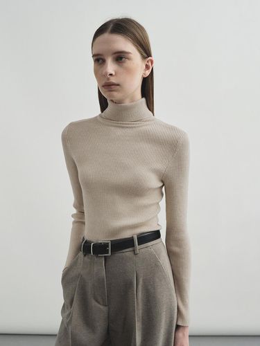 Color] Turtleneck Slit V-neck Knitwear MDKT061 - MONGDOL - Modalova