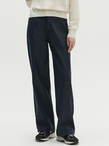 Straight Coated Pants MDPT039CONAVY - MONGDOL - Modalova