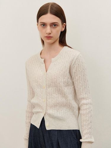 CABLE SLIT KNIT LIGHT BEIGE - camino - Modalova