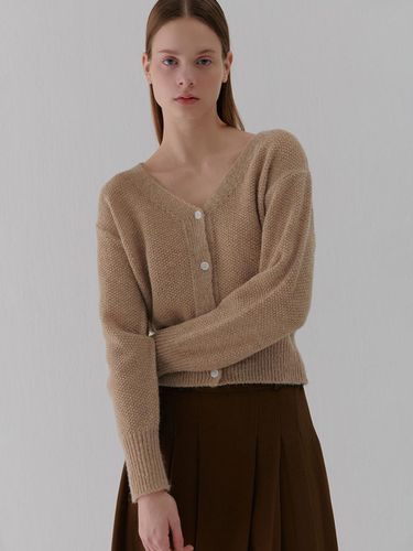 V-NECK CARDIGAN BEIGE - camino - Modalova