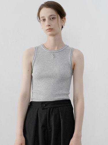 TG_Basic round sleeveless top_GRAY - tageechita - Modalova