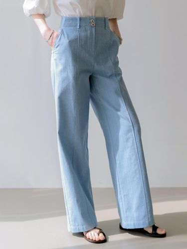 Colored denim wide pants - KELLY DONAHUE - Modalova