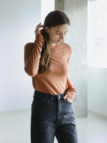 Wool tencel half neck T-shirt - KELLY DONAHUE - Modalova