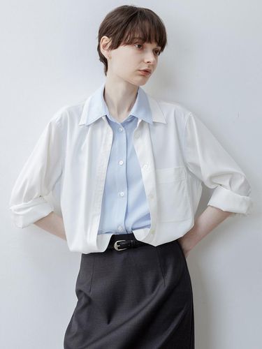 TG_Pocket fake two-pieces shirt_WHITE - tageechita - Modalova