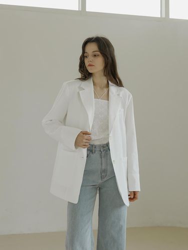 Cotton Tailored Jacket - KELLY DONAHUE - Modalova