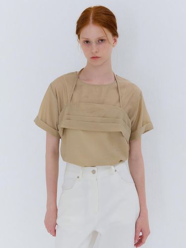 SUMMER LAYERED BLOUSE BEIGE - camino - Modalova