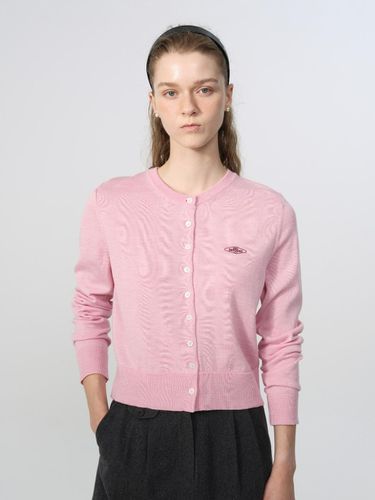 Wool classic round cardigan - pink - DEPOUND - Modalova