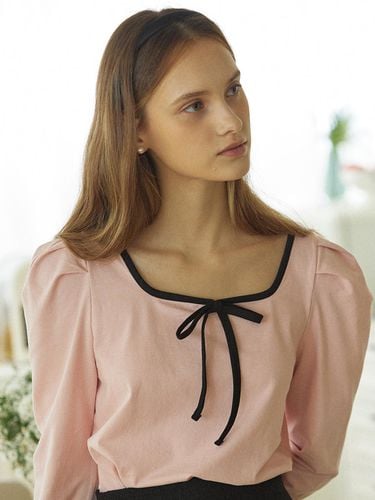 Ribbon Puff T-shirt - Pink - ourhope - Modalova