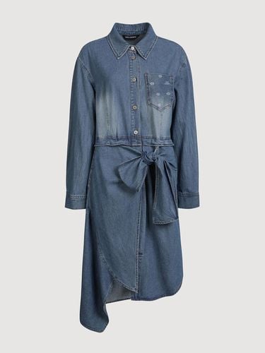 Pocket Printed Shirt-type Denim Dress - LUCKY CHOUETTE - Modalova