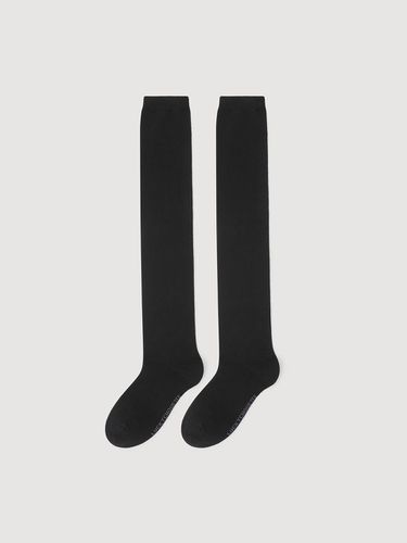 Lettering Over Knee Socks - LUCKY CHOUETTE - Modalova