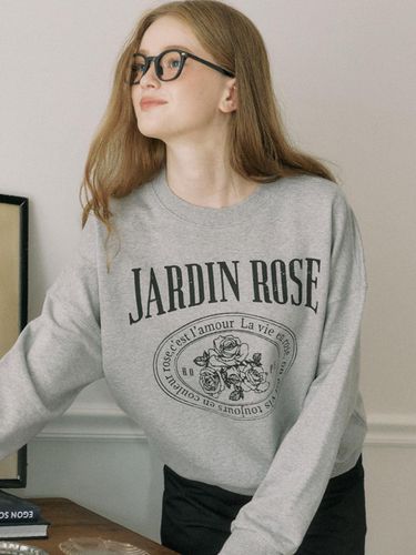 Jardin Rose Sweatshirt - Melange Grey - ourhope - Modalova