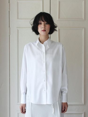 Side Cut Out Strap Shirt_WHITE - Rubati - Modalova