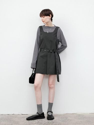 TG_Belted sleeveless short dress_GRAY - tageechita - Modalova