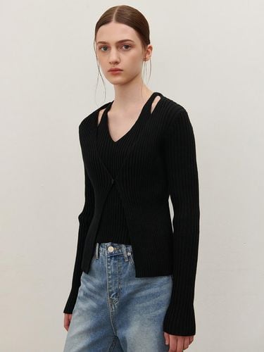 SLEEVELESS BOLERO KNIT BLACK - camino - Modalova