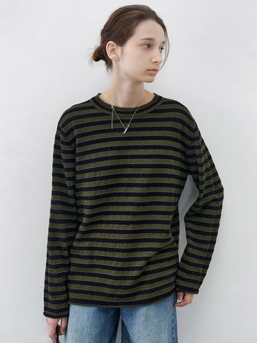 TG_Round neck striped top_GREEN - tageechita - Modalova