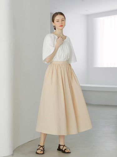 Shirring cotton skirt - KELLY DONAHUE - Modalova