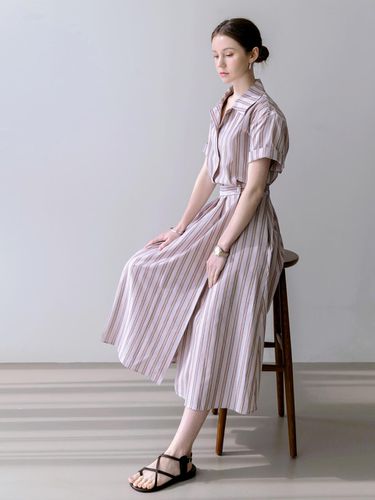 Pleated wrap dress - KELLY DONAHUE - Modalova