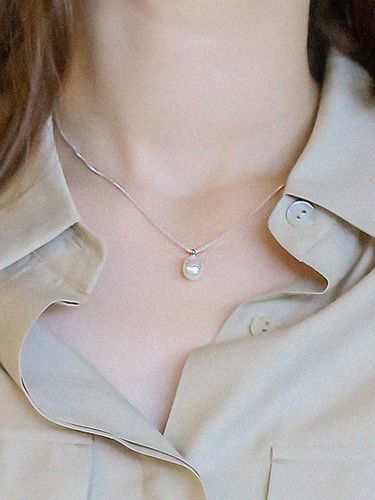 SILVER925 Box Chain Pearl Necklace - KELLY DONAHUE - Modalova