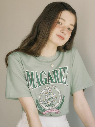 Margaret Artwork T-shirt - Moss Green - ourhope - Modalova