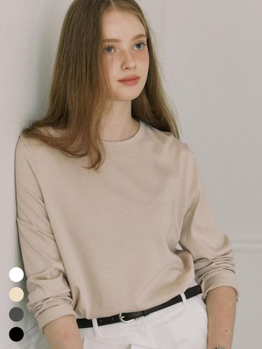 Hope Silket Cotton Long Sleeve T-shirt - 4color - ourhope - Modalova