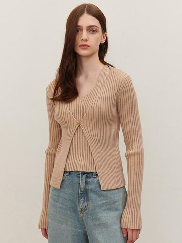 SLEEVELESS BOLERO KNIT BEIGE - camino - Modalova