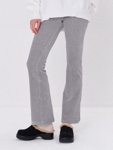 BOOTS CUT VELVET PANTS GRAY - camino - Modalova