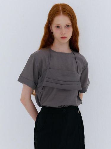 SUMMER LAYERED BLOUSE CHARCOAL - camino - Modalova