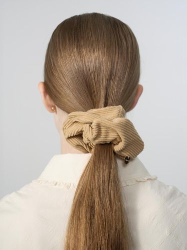 Corduroy scrunchie - beige - DEPOUND - Modalova