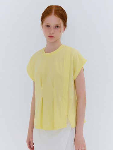 SUMMER PIN TUCK ROUND T-SHIRT - camino - Modalova