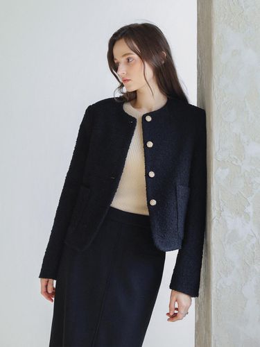 Wool button tweed jacket - KELLY DONAHUE - Modalova