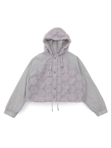 Lace crop hood (gray+pink) - Siweol107 - Modalova