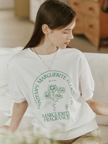 Margaret Half Sleeve Sweatshirt - Off White - ourhope - Modalova