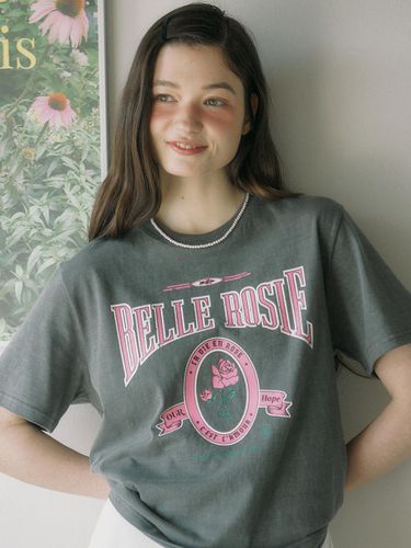 Belle Rose T-shirt - Dark Grey - ourhope - Modalova