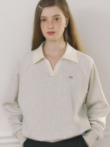 Pique Open Collar Sweatshirt - ourhope - Modalova