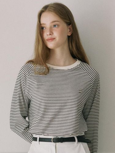 Stripe Raglan T-shirt - Black - ourhope - Modalova