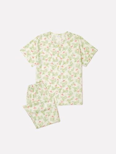 Soft Flamingo Short Sleeve Top and Bottom - orcite - Modalova