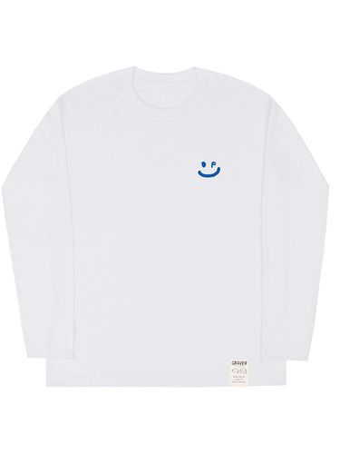 UNISEX] Small Drawing Smile Long Sleeve T-shirt_W - GRAVER - Modalova