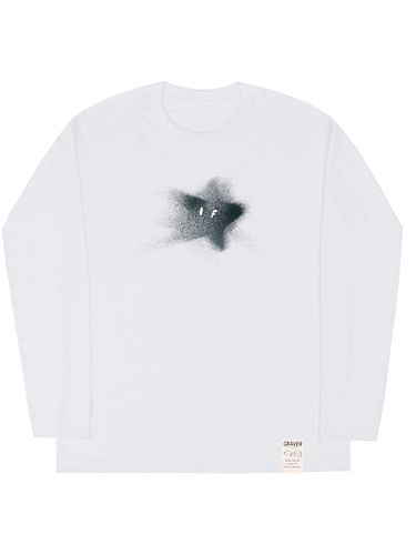 UNISEX] blue star long sleeve T-shirt_white - GRAVER - Modalova