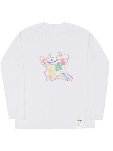 UNISEX] Rainbow Big Cloud Bearsmile Long Sleeve T - GRAVER - Modalova