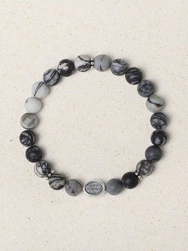 Oval Stone Bracelet - Grey - HolidayVisitor - Modalova