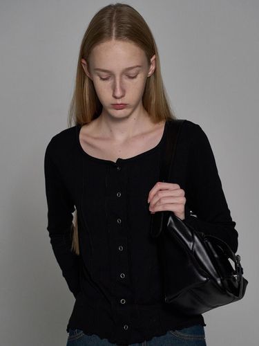 Square Neck Cardigan Ts_Black - ELLIOTI - Modalova