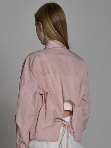 Nylon Backless Shirts_Pink - ELLIOTI - Modalova