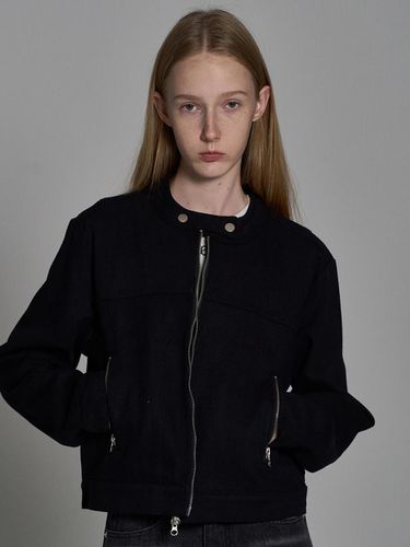 Cotton Zip-Up Jacket_Black - ELLIOTI - Modalova